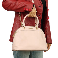 MICHAEL KORS BLUSH PINK LARGE EMMY DOME BAG 