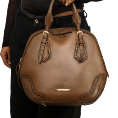 Burberry Small Orchard Brogue Handbag