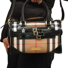 BURBERRY HOUSE CHECK BRIDLE ALCHESTER BOWLING BAG