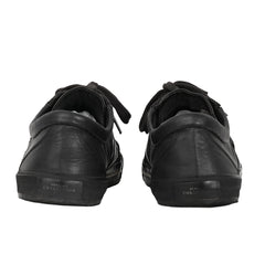 VERSACE COLLECTION EU-40 BLACK LEATHER SNEAKERS 