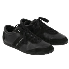 DOLCE & GABANNA EU- 36 LOW-TOP LEATHER SUEDE SNEAKERS 