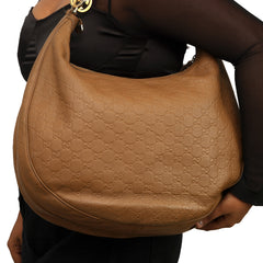 Gucci Guccissima GG Twin Medium Hobo Bag