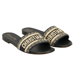 CHRISTIAN DIOR EU-37.5 DWAY SLIDES 