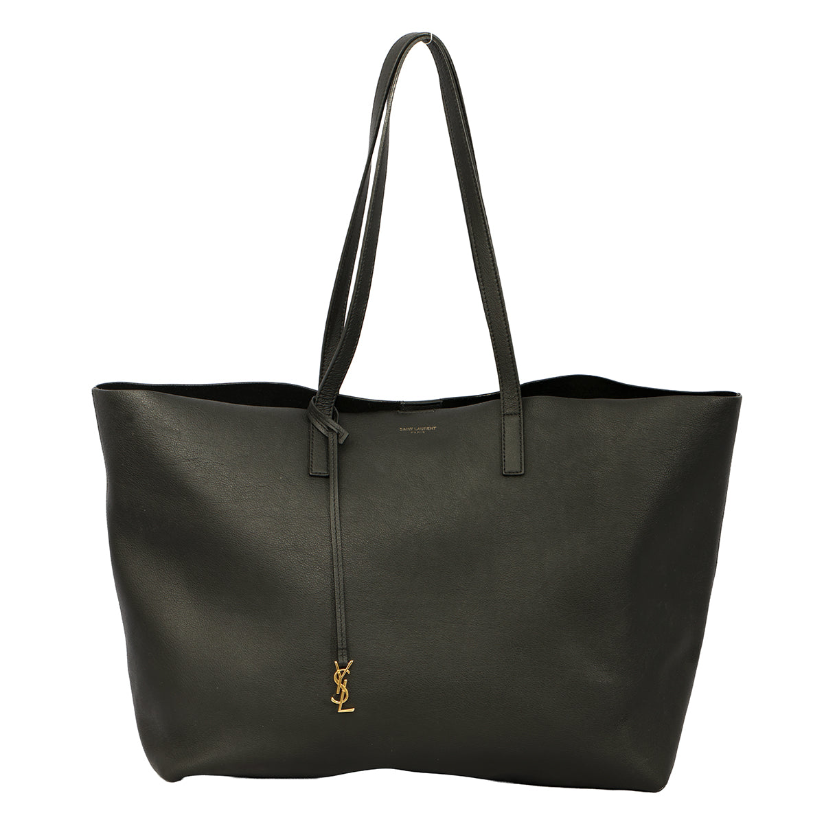 SAINT LAURENT BLACK SHOPPING BLACK TOTE BAG 