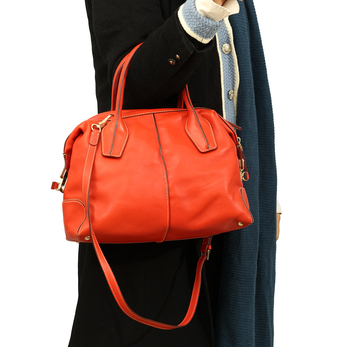 TOD’S D CUBE ORANGE HANDBAG 