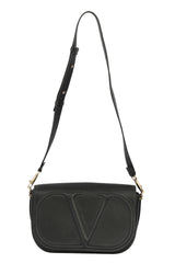 Valentino Garavani Black V Logo Walk Shoulder Bag