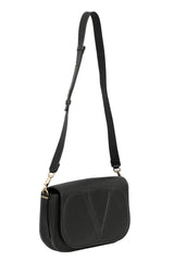 Valentino Garavani Black V Logo Walk Shoulder Bag