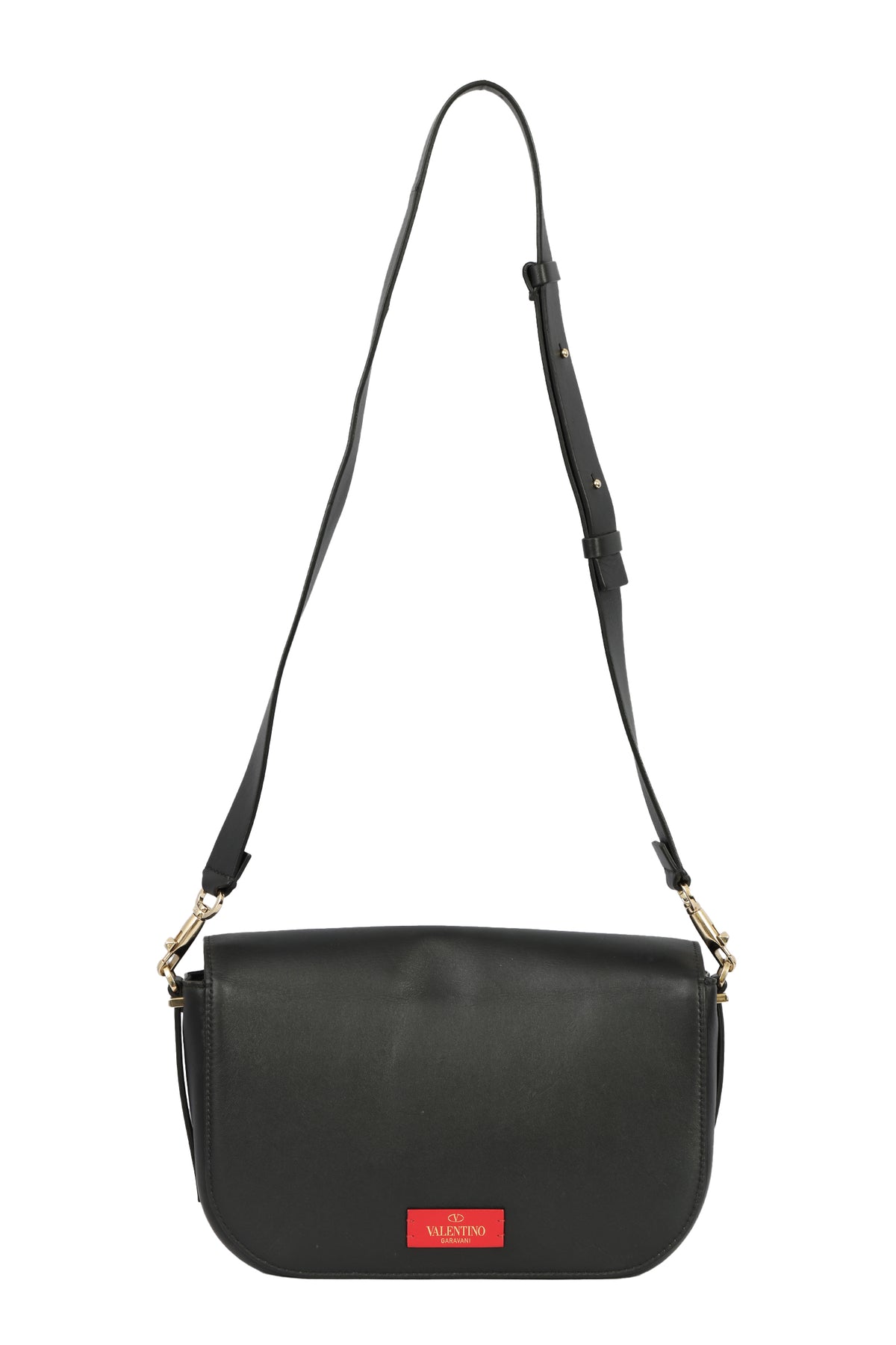Valentino Garavani Black V Logo Walk Shoulder Bag