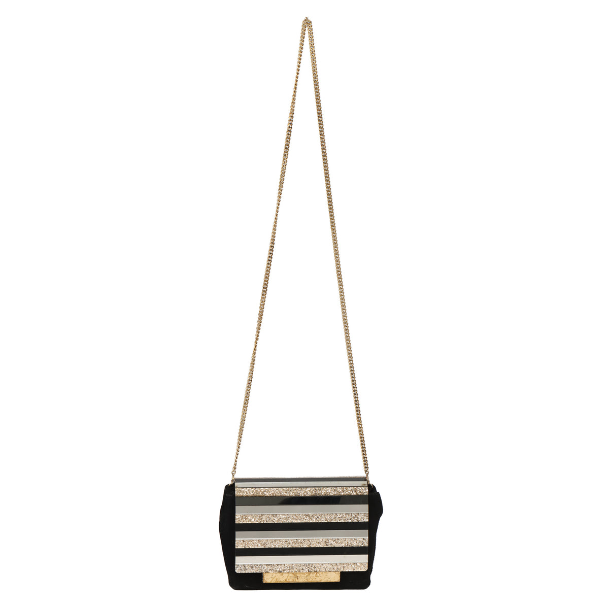 Jimmy Choo Cleo Suede & Glitter Sling Bag