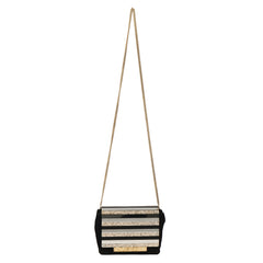 Jimmy Choo Cleo Suede & Glitter Sling Bag