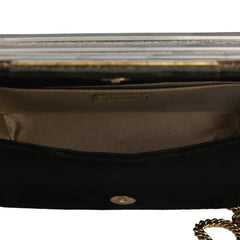 Jimmy Choo Cleo Suede & Glitter Sling Bag
