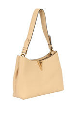 Versace Beige Virtus Skin Small Hobo Bag