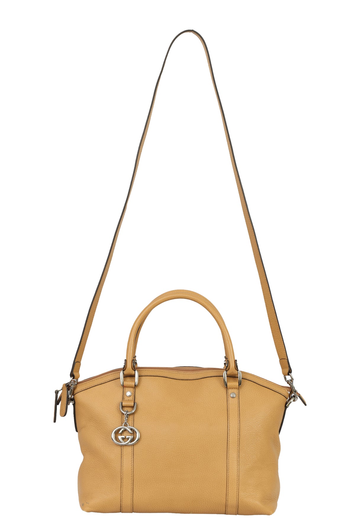 Gucci Brown Leather Dome Satchel Bag