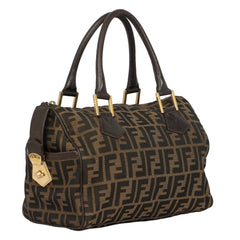Fendi Forever Bauletto Zucca Boston Bag