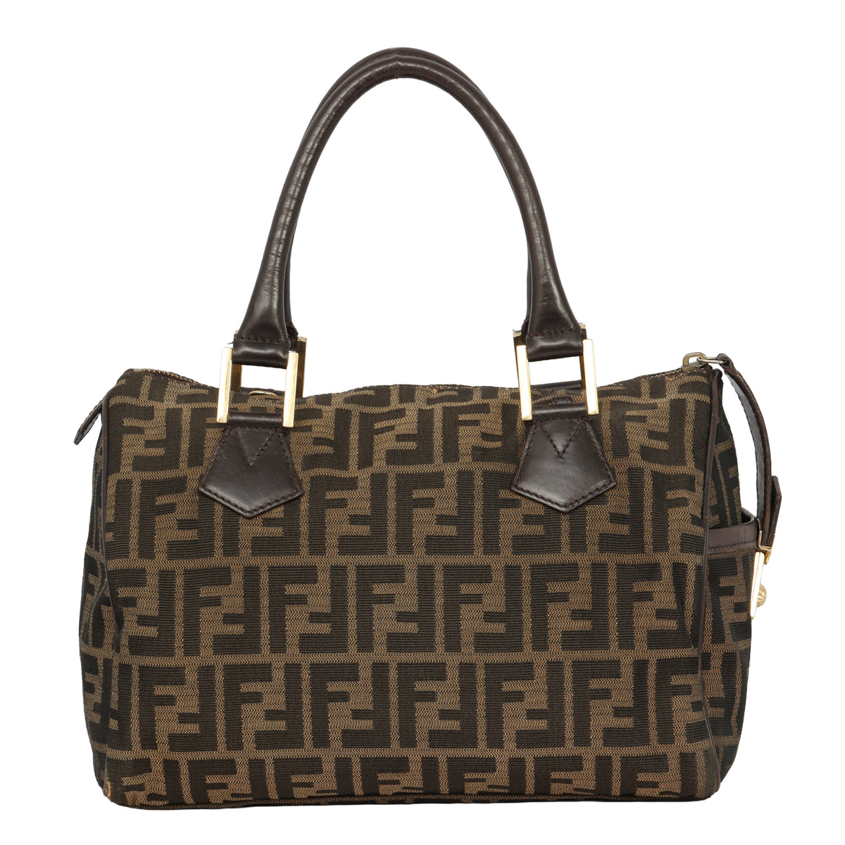 Fendi Forever Bauletto Zucca Boston Bag