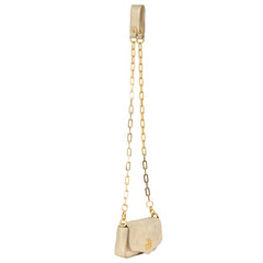 Tory Burch Metallic Gold Chain Clutch