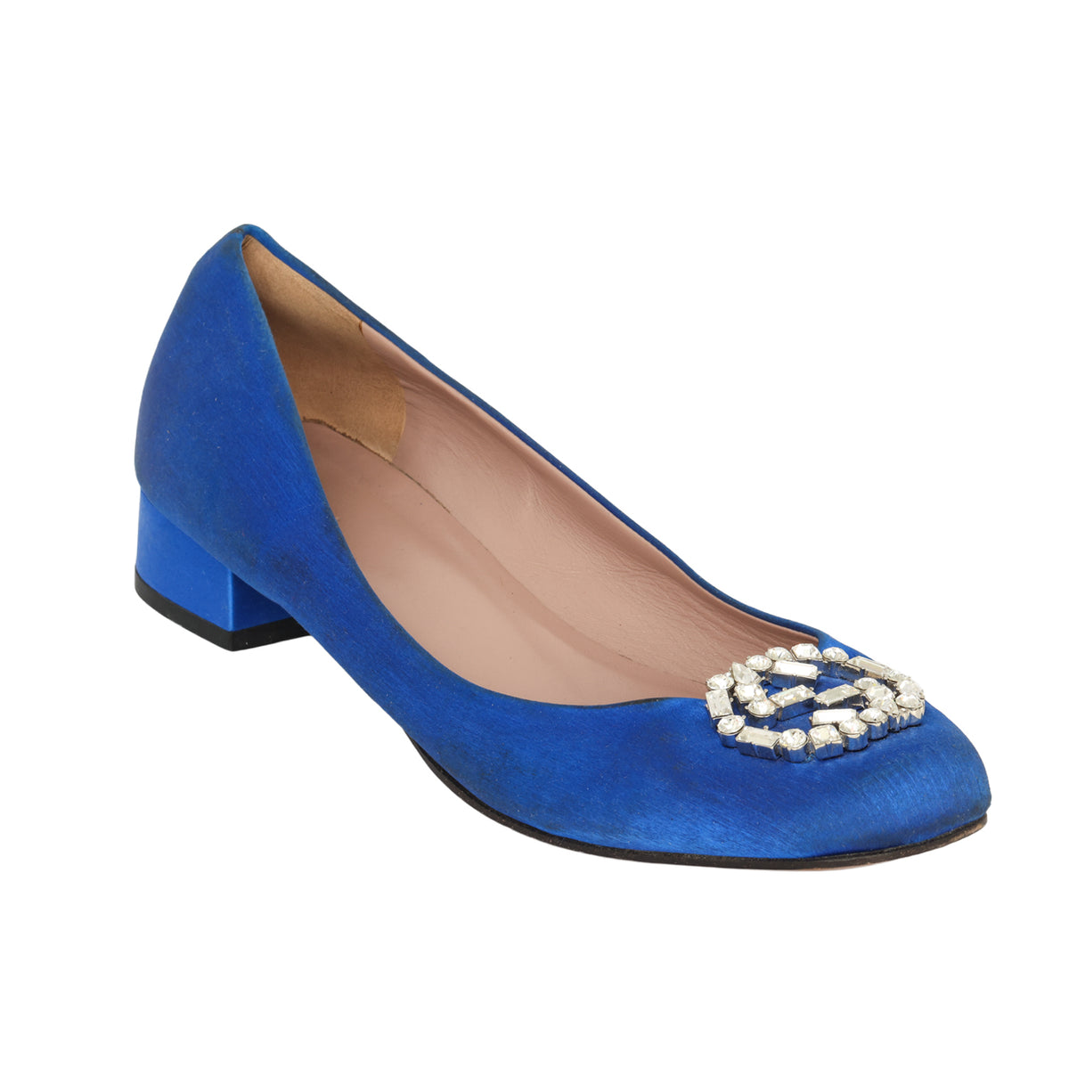Gucci Size: EU 42 Interlocking G Crystal Satin Pumps