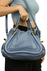 Chloe Blue Paraty Satchel Bag