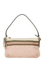 Gucci GG Canvas & Leather Web Pochette Shoulder Bag