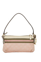 Gucci GG Canvas & Leather Web Pochette Shoulder Bag