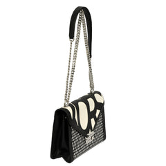 MICHAEL KORS WHITNEY GRAPHIC LOGO CONVERTIBLE SHOULDER BAG