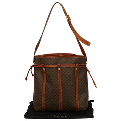 CELINE VINTAGE MACADAM PVC PATTERN SHOULDER BAG