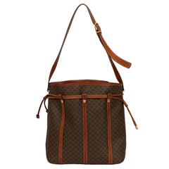 CELINE VINTAGE MACADAM PVC PATTERN SHOULDER BAG