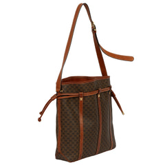 CELINE VINTAGE MACADAM PVC PATTERN SHOULDER BAG