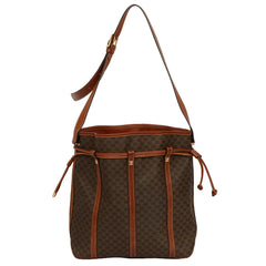 CELINE VINTAGE MACADAM PVC PATTERN SHOULDER BAG