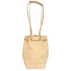 VERSACE LOGO BEIGE BUCKET BAG