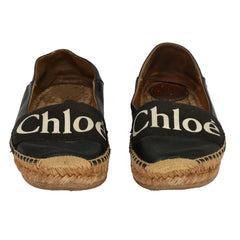 CHLOE EU 36 LOGO WOODY ESPADRILLES