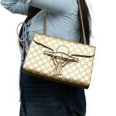GUCCI EMILY MEDIUM GUCCISSIMA SHOULDER BAG