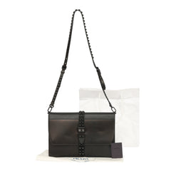 PRADA BLACK STUDDED CITY ELEKTRA CROSSBODY