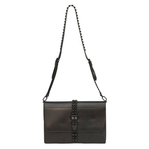 PRADA BLACK STUDDED CITY ELEKTRA CROSSBODY