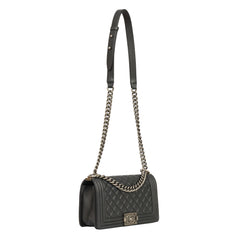 CHANEL BLACK MEDIUM BOY FLAP BAG