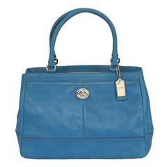 COACH PARK PEBBLED BLUE LEATHER CARRYALL