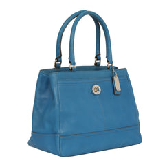 COACH PARK PEBBLED BLUE LEATHER CARRYALL
