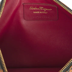 SALVATORE FERRAGAMO ANIMAL PRINT SAFFIANO POUCH
