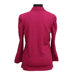 Burberry Size: L Pink Long Sleeves Polo T Shirt