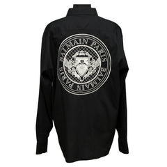 Balmain Size: 2XL Black Logo Shirt