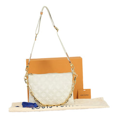 LOUIS VUITTON WHITE COUSSIN PM HANDBAG 