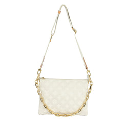 LOUIS VUITTON WHITE COUSSIN PM HANDBAG 