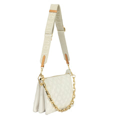 LOUIS VUITTON WHITE COUSSIN PM HANDBAG 