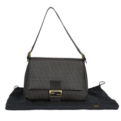 FENDI BROWN MONOGRAM ZUCCHINO SHOULDER BAG 