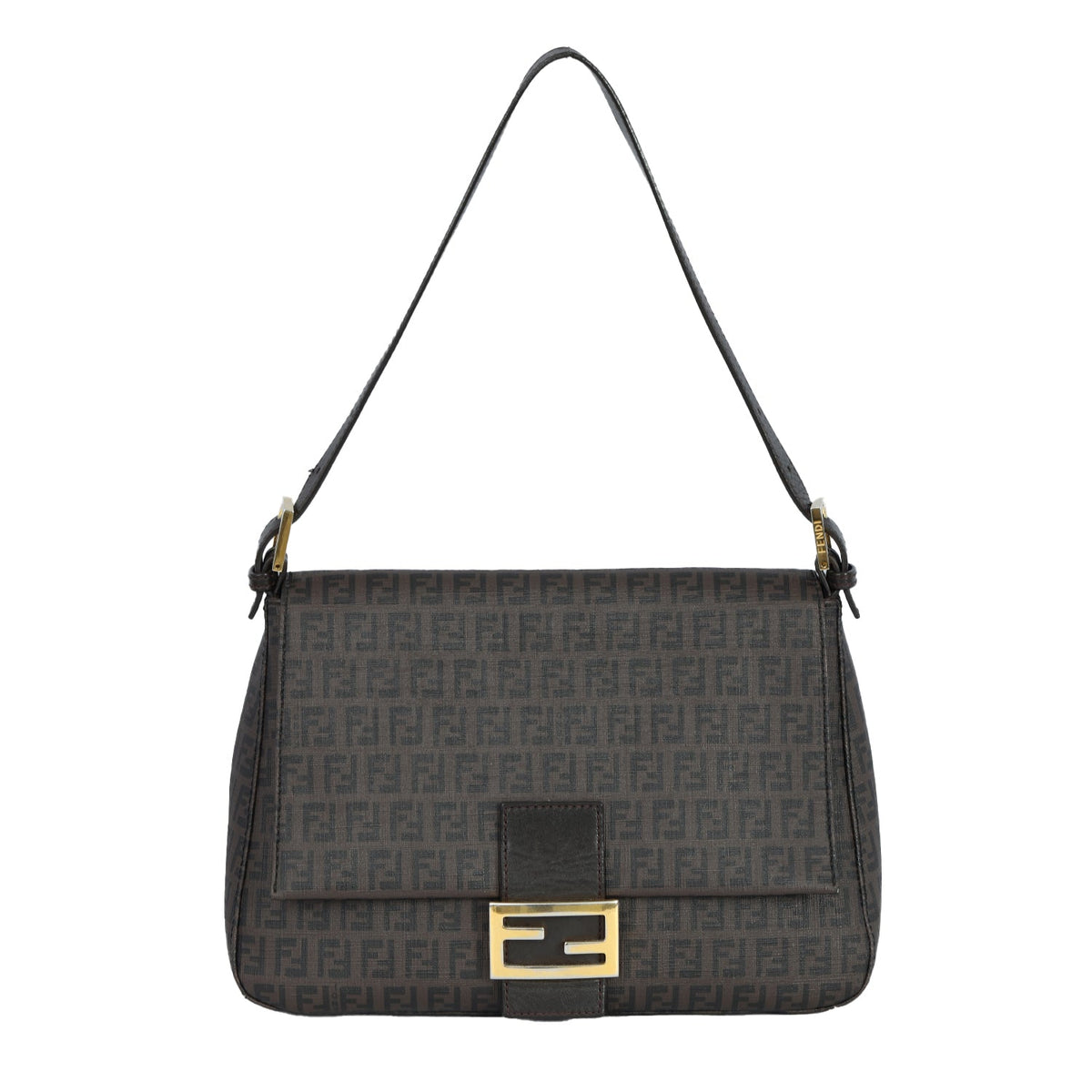FENDI BROWN MONOGRAM ZUCCHINO SHOULDER BAG 