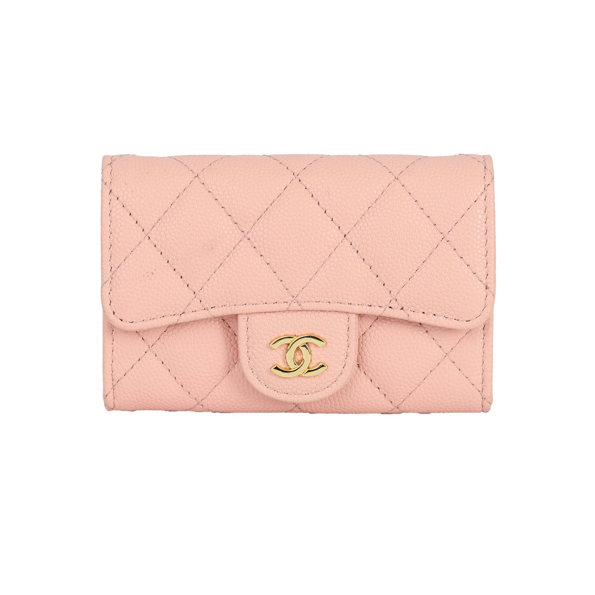 CHANEL CLASSIC QUILTED PINK WALLET 