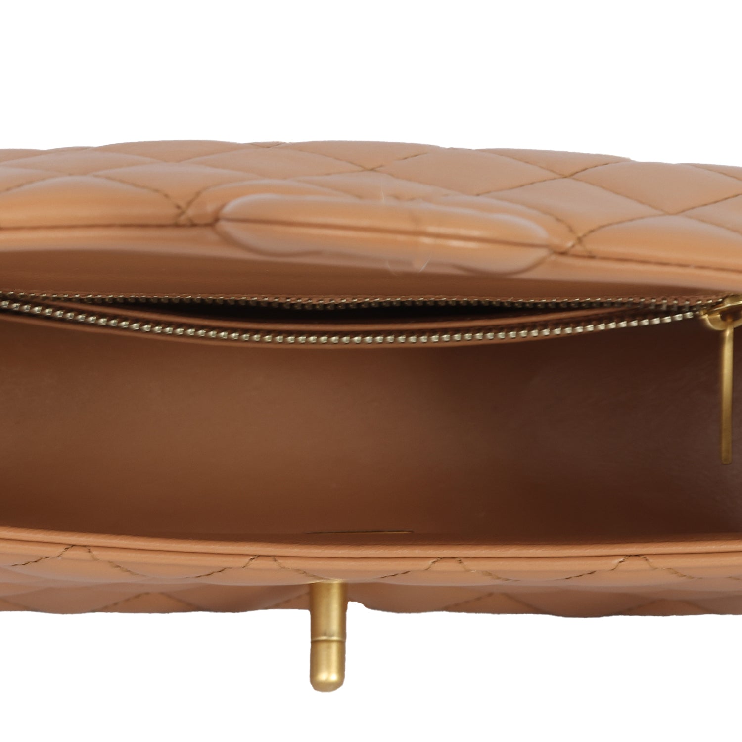 CHANEL BROWN PEARL CRUSH FLAP HANDBAG 