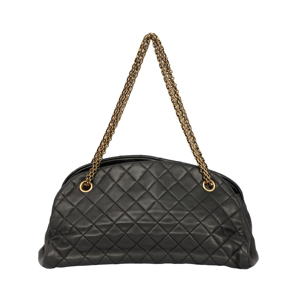 CHANEL QUILTED LEATHER MADEMOISELLE BOWLING BAG