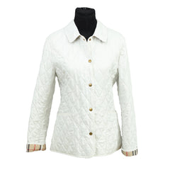 BURBERRY SIZE-S WHITE QUILTED JACKET 