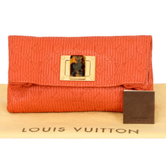 LOUIS VUITTON LIMITED EDITION MONOGRAM CUIR ALTAIR CLUTCH BAG